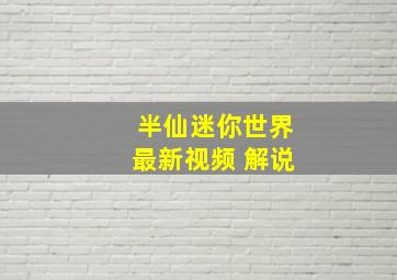 半仙迷你世界最新视频 解说